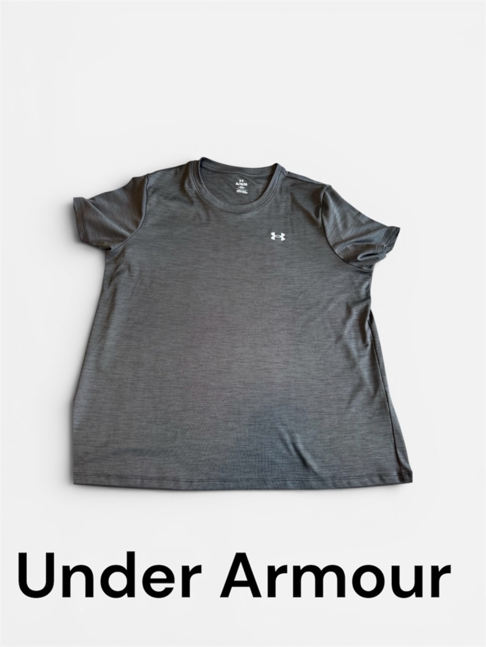 Under Armour Men's Heather Charcoal Performance Crew Tee